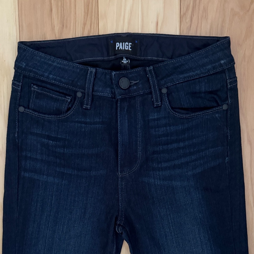 PAIGE Midnight Blue Stretch Ankle Skinny Jeans